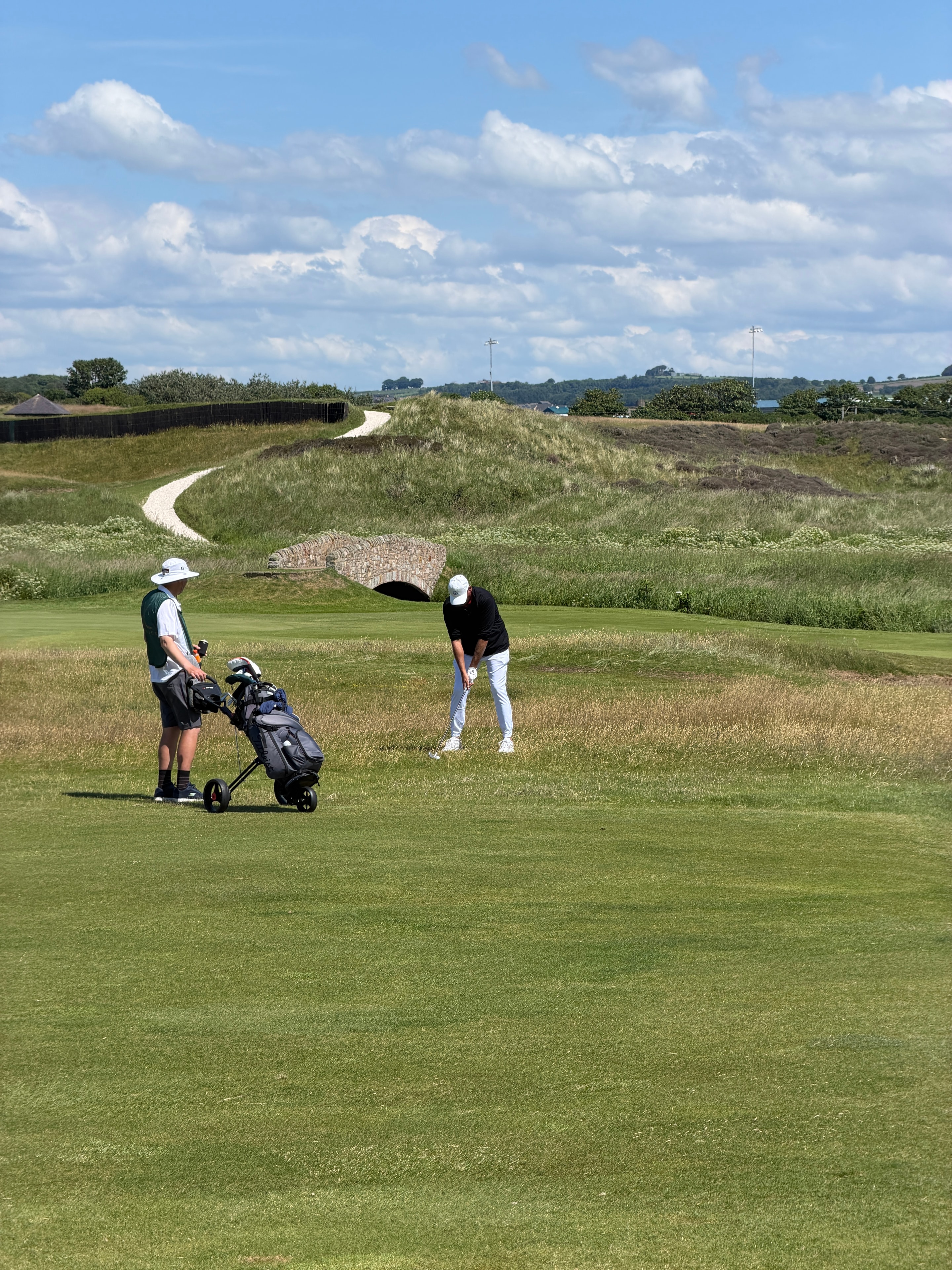 With Scott at the historic Prestwick clubhouse